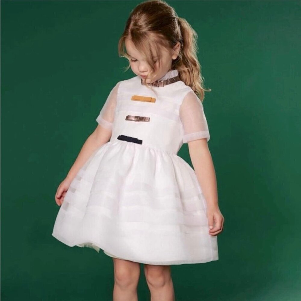 Hucklebones London organza bow holiday dress